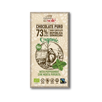 Sole bio étcsokoládé 73% borsmenta 100 g