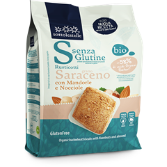 Sottolestelle bio rusztikus hajdinakeksz mandulával és mogyoróval 250 g