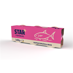 Star aprított tonhal napraforgóolajban 3x80g 240 g