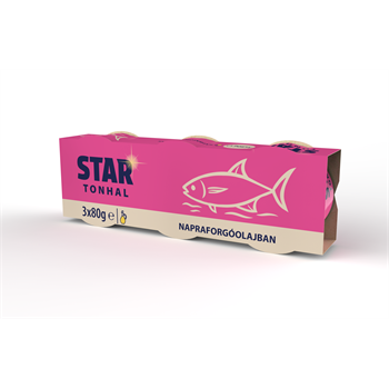 Star aprított tonhal napraforgóolajban 3x80g 240 g