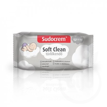 Sudocrem baba törlőkendő soft clean 55 db
