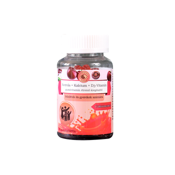Sun Moon acerola+kalcium+d3-vitamin étrend-kiegészítő gumivitamin 30 db