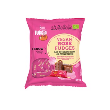 Super fudgio bio tejmentes karamella rózsás 150 g