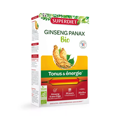 Superdiet ginseng panax az erőnlét és energiaszint támogatására, vegán ampulla 20x10ml 200 ml