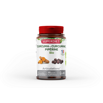 Superdiet kurkuma feketebors kapszula az ízületek támogatására vegán 45 db