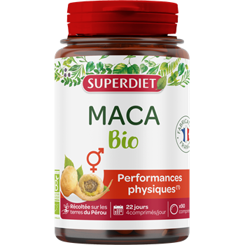 Superdiet maca tabletta a fizikai és szellemi teljesítmény, vitalitás támogatására 90 db