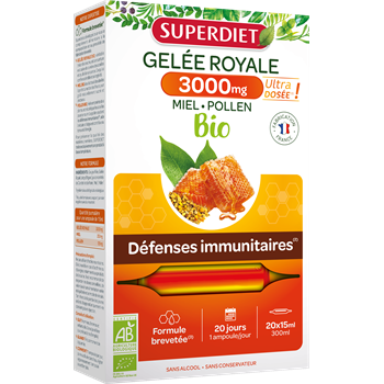 Superdiet méhpempő 3000mg,a vitalitás támogatására 20x15ml 300 ml