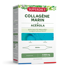 Superdiet tengeri kollagén + acerola, hidrolizált halkollagén ampulla 20x10ml 200 ml