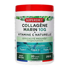 Superdiet tengeri kollagénpor i, ii,iii típus + természetes c-vitamin 210 g
