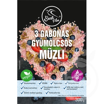 Szafi Free 3 gabonás gyümölcsös müzli (gluténmentes) 300 g