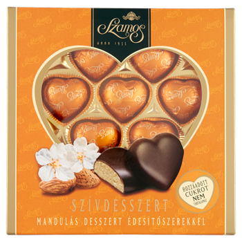 Szamos marcipán szívdesszert édesítővel díszdoboz 130 g