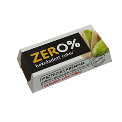Szerencsi zero pisztácia ízű krémmel töltött tejcsokoládé édesítőszerrel 21 g