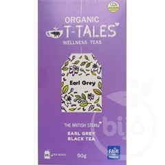 T-Tales organic early grey fekete tea 25 filter 50 g