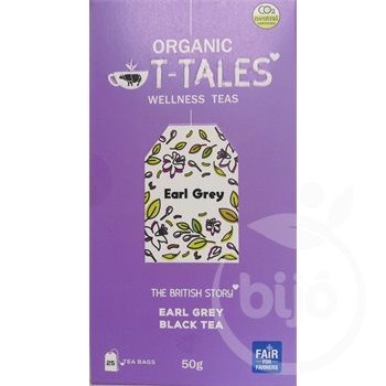 T-Tales organic early grey fekete tea 25 filter 50 g