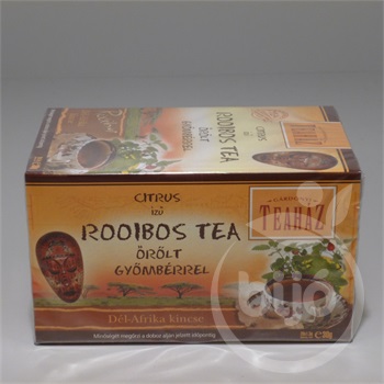 Teaház rooibos tea gyömbéres citrusos ízű citromfűvel 20x1,5 g