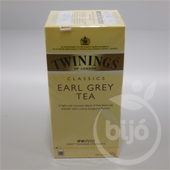 Twinings earl grey fekete tea 25x2g 50 g