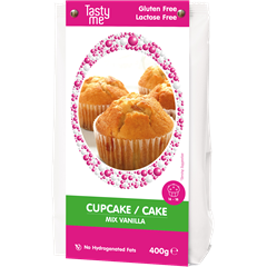 Tasty Me glutén- és laktózmentes cupcake/torta mix – vaníliás 400 g