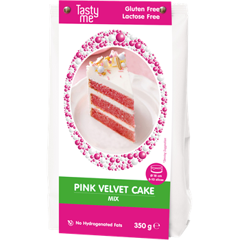 Tasty Me glutén- és laktózmentes rózsaszín bársonytorta mix 350 g
