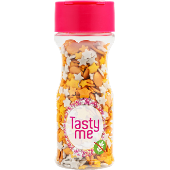 Tasty Me gluténmentes cukor tortadekor mix arany-ezüst 50 g