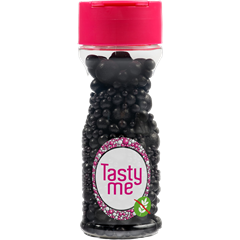 Tasty Me gluténmentes cukorgyöngy tortadekor mix fekete 70 g