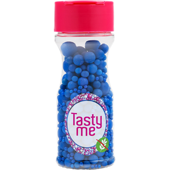 Tasty Me gluténmentes cukorgyöngy tortadekor mix királykék 70 g