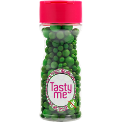 Tasty Me gluténmentes cukorgyöngy tortadekor mix sötétzöld 70 g