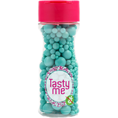 Tasty Me gluténmentes cukorgyöngy tortadekor mix türkiz 70 g