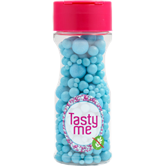 Tasty Me gluténmentes cukorgyöngy tortadekor mix világoskék 70 g