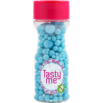 Tasty Me gluténmentes cukorgyöngy tortadekor mix világoskék 70 g