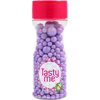 Tasty Me gluténmentes cukorgyöngy tortadekor mix viola 70 g