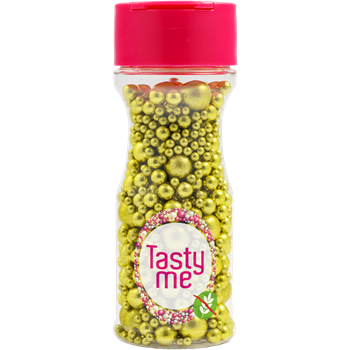 Tasty Me gluténmentes metallic pearls tortadekor mix arany 75 g