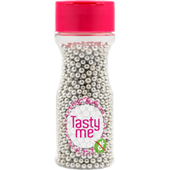 Tasty Me gluténmentes metallic pearls tortadekor mix ezüst 4mm 70 g