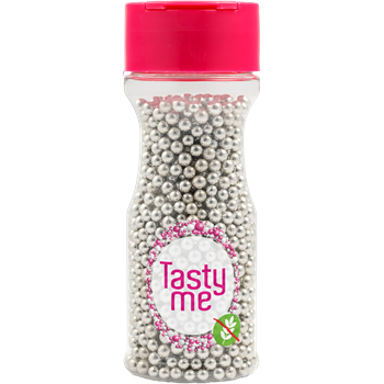 Tasty Me gluténmentes metallic pearls tortadekor mix ezüst 4mm 70 g
