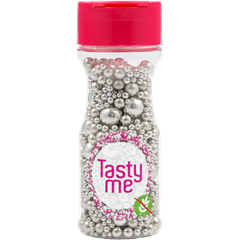 Tasty Me gluténmentes metallic pearls tortadekor mix ezüst 75 g