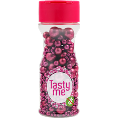 Tasty Me gluténmentes metallic pearls tortadekor mix fukszia 75 g