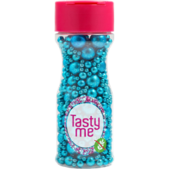 Tasty Me gluténmentes metallic pearls tortadekor mix kék 75 g