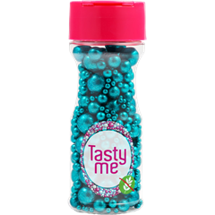 Tasty Me gluténmentes metallic pearls tortadekor mix türkiz 75 g