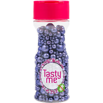 Tasty Me gluténmentes metallic pearls tortadekor mix viola 75 g