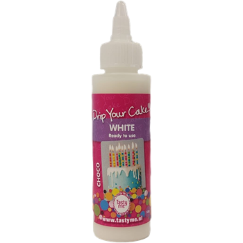 Tasty Me gluténmentes tortabevonó drip (csurgató) fehér 120 g