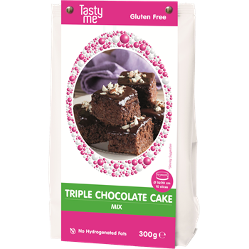 Tasty Me gluténmentes tripla csokoládé torta mix 300 g