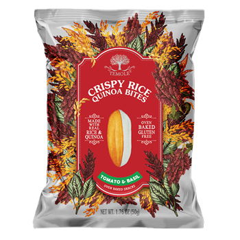 Temole ropogós rizs és quinoa falatok paradicsom és bazsalikom ízű 50 g