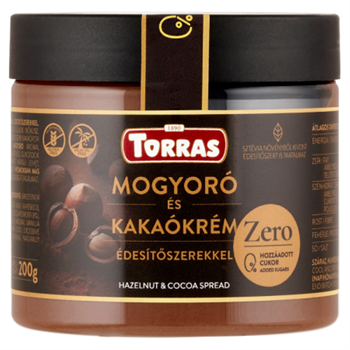 Torras gluténmentes mogyorókrém steviával 200 g