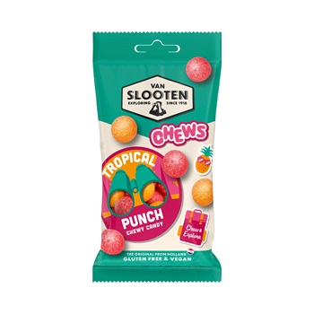 Van Slooten gluténmentes és vegán puhacukor tropical punch 60 g