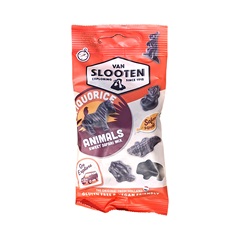 Van Slooten gluténmentes és vegán rich liquorice állatok 60 g