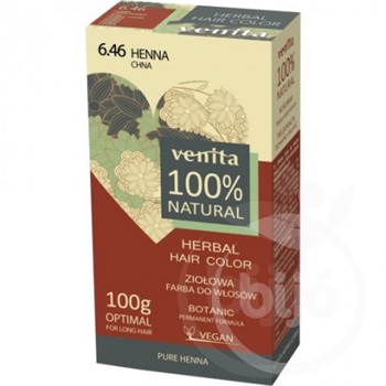 Venita 100% natural gyógynövényes hajfesték 6.46 henna 100 g
