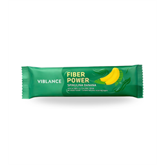 Viblance fiber power bar banán & spirulina 40 g
