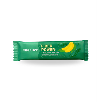 Viblance fiber power bar banán & spirulina 40 g