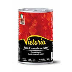 Victoria hámozott, darabolt paradicsom 400 g