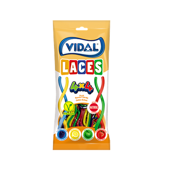 Vidal gumicukor laces 4 íz x 4 szín 90 g