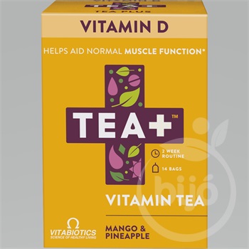Vitabiotics tea+ vitamin tea d-vitamin 14 db, 30 g